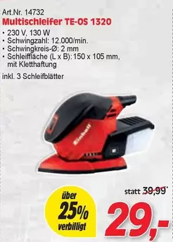Einhell - Multischleifer TE-OS 1320