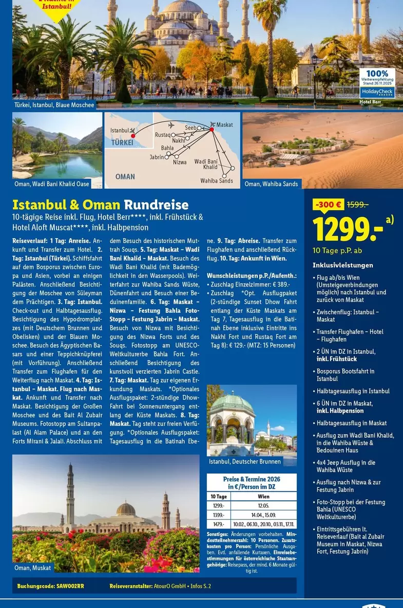 Istanbul & Oman Rundreise