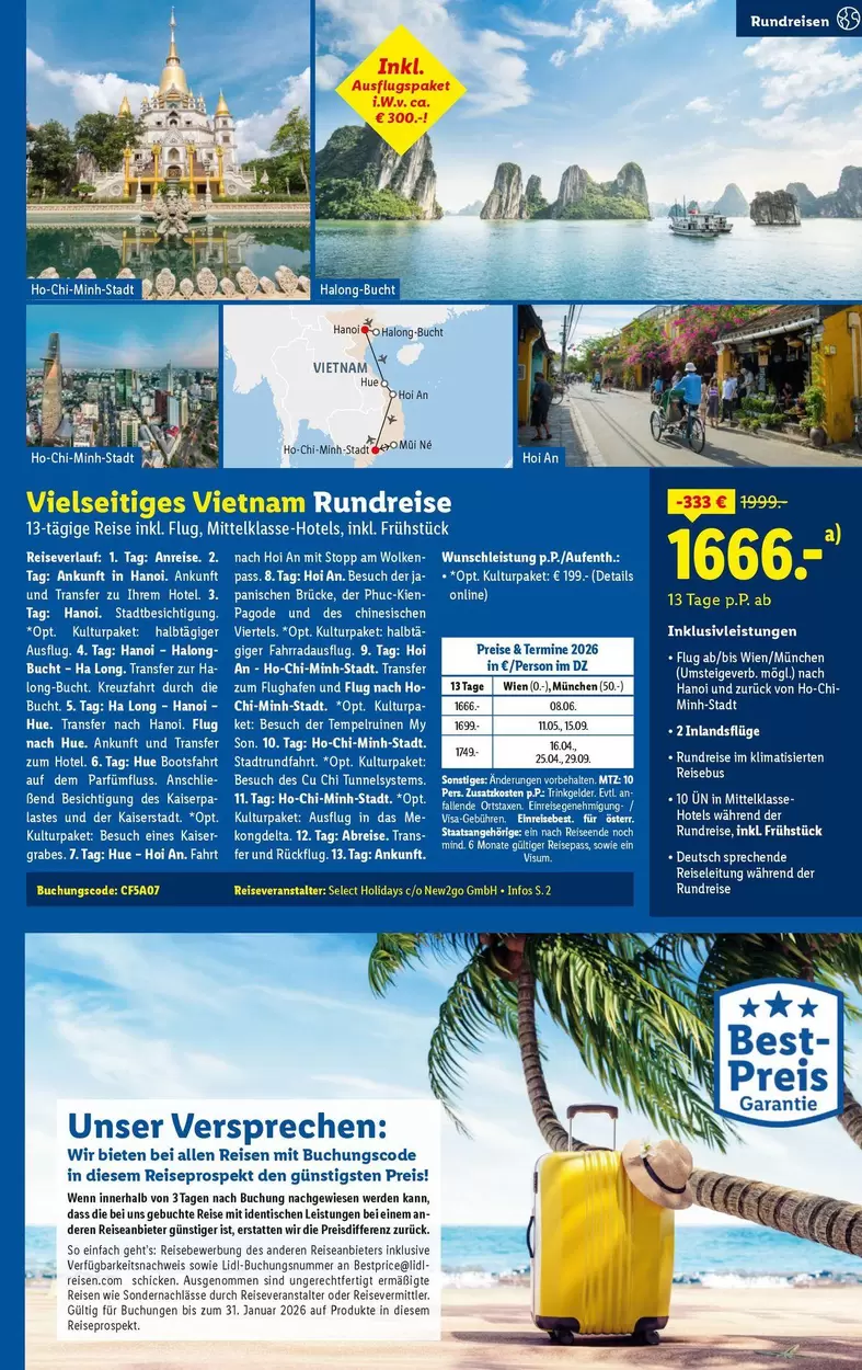 Vielseitiges Vietnam Rundreise