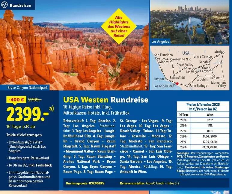 Canyon - USA Westen Rundreise