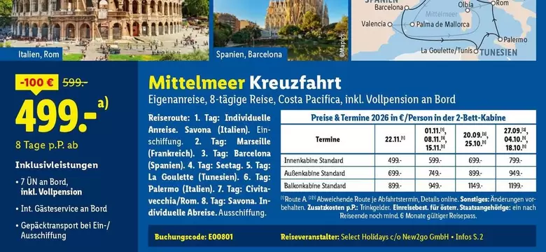 Mittelmeer Kreuzfahrt
