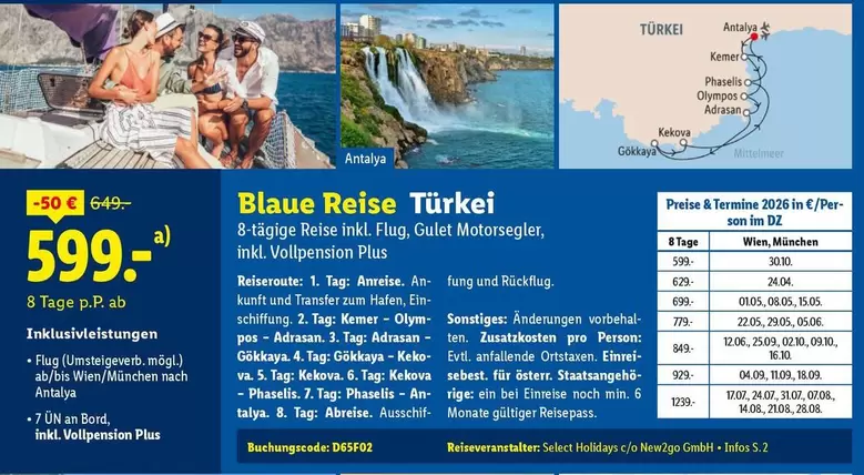 Blaue Reise Türkei
