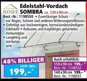 Edelstahl-Vordach SOMBRA