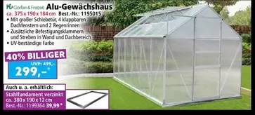 Alu-Gewächshaus