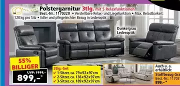 Polstergarnitur 3tlg.