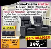 Schwarz - Home-Cinema 2-Sitzer