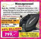 Schwarz - Massagesessel