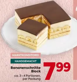 Bananenschnitte Block