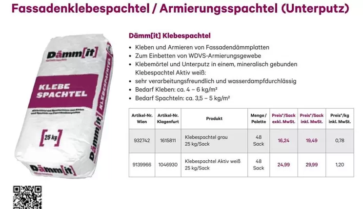 Palette - Klebespachtel