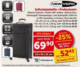 Schwarz - Softschalenkoffer >>> Professional<<<