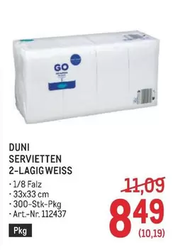 Weiss - SERVIETTEN 2-LAGIG WEISS