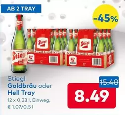 Stiegl - Goldbräu oder Hell Tray
