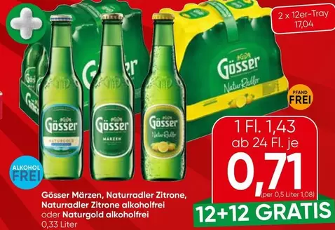 Märzen, Naturradler Zitrone, Naturradler Zitrone alkoholfrei oder Naturgold alkoholfrei