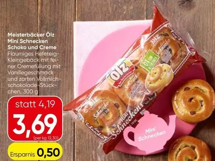 Mini Schnecken Schoko und Creme