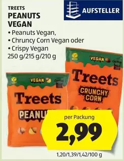 Vegan - PEANUTS VEGAN, Chruncy Corn  oder Crispy