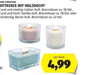 LUFTKERZE MIT HOLZDOCHT