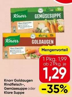 Goldaugen Rindfleisch-, Gemüsesuppe oder Klare Suppe