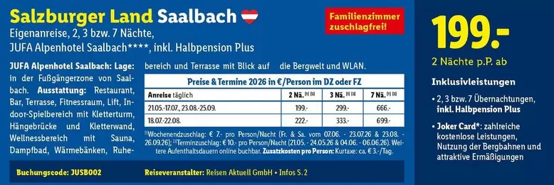 Joker - JUFA Alpenhotel Saalbach