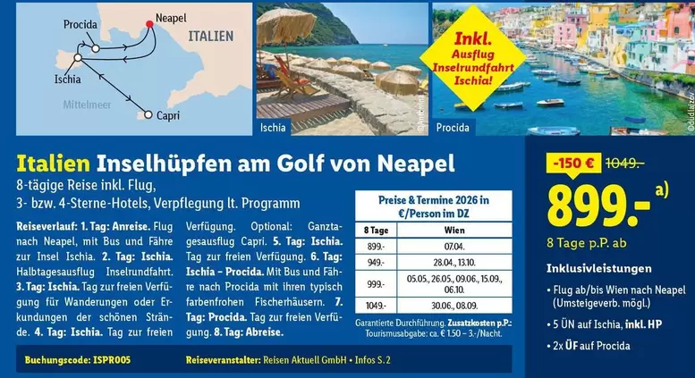 Hp - Italien Inselhüpfen am Golf von Neapel