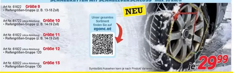 SCHNEEKETTEN MIT SCHNELLVERSCHLUSS