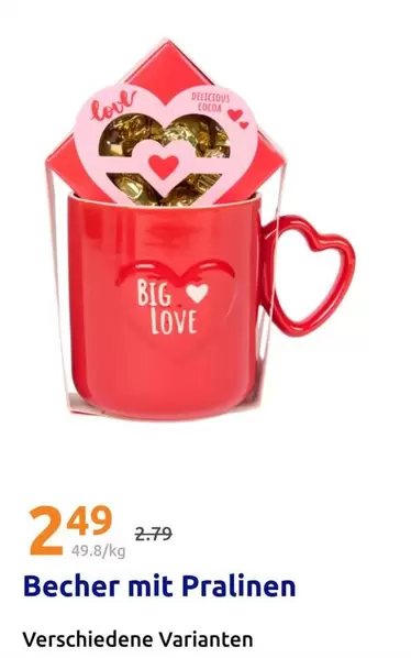 Becher mit Pralinen