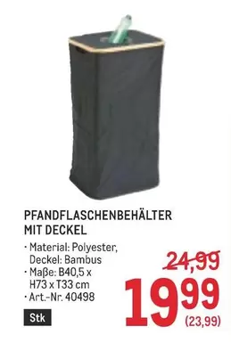 PFANDFLASCHENBEHÄLTER MIT DECKEL