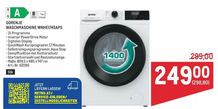 WASCHMASCHINE WHEI74SAPS