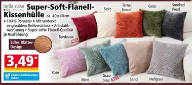 Bordeaux - Super-Soft-Flanell-Kissenhülle