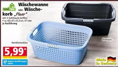 Wäschewanne oder Wäsche-korb „Piuar"