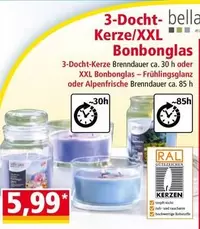 Kerze/XXL Bonbonglas