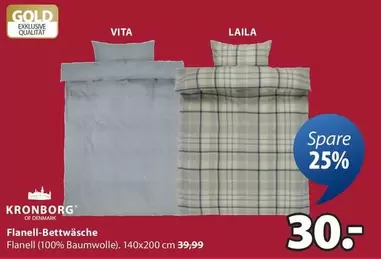 Gold - Flanell-Bettwäsche