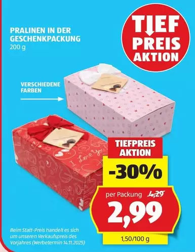 PRALINEN IN DER GESCHENKPACKUNG