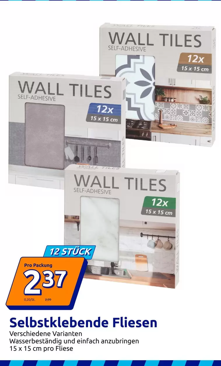 Selbstklebende Fliesen
