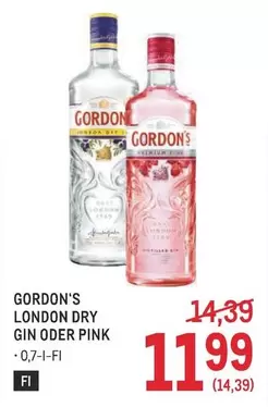 Pink - LONDON DRY GIN ODER PINK