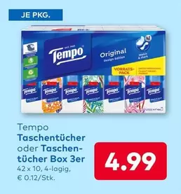 Box - Taschentücher oder Taschentücher  3er