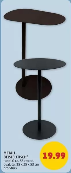 METALL-BEISTELLTISCH