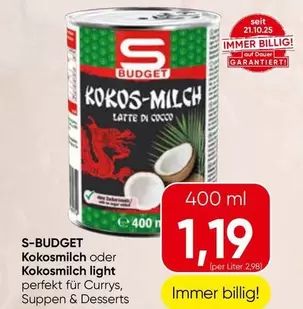 Kokosmilch oder Kokosmilch light