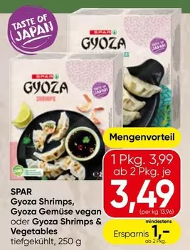 Vegan - Gyoza Shrimps, Gyoza Gemüse vegan oder Gyoza Shrimps & Vegetables