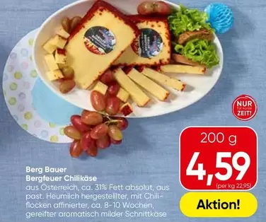 Berg - feuer Chilikäse