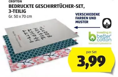 BEDRUCKTE GESCHIRRTÜCHER-SET