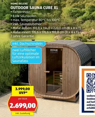 Cube - OUTDOOR SAUNA CUBE XL