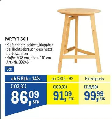 Party - PARTY TISCH
