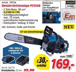 Easy - Benzin-Kettensäge PCS56E