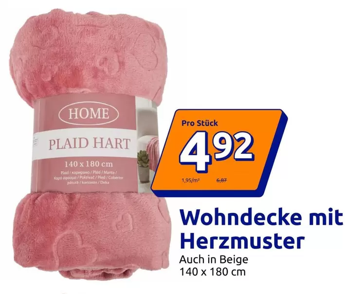 Wohndecke mit Herzmuster