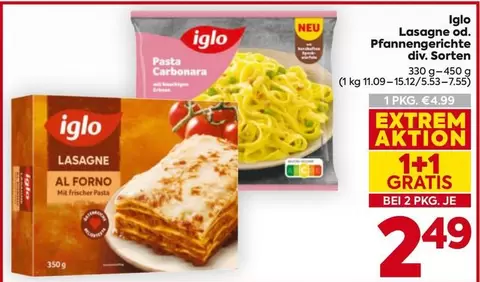 Lasagne od. Pfannengerichte