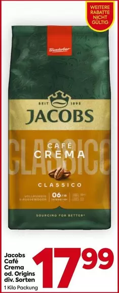 Café Crema od. Origins div. Sorten