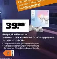 Philips - White & Color Ambiance GU10 Doppelpack