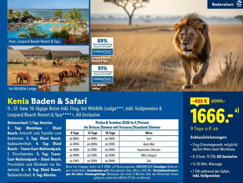 Baden - Kenia  & Safari