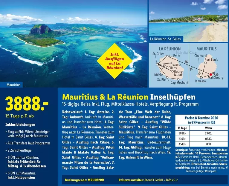 Cap - Mauritius & La Réunion Inselhüpfen