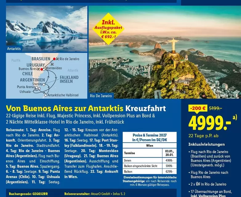 Von Buenos Aires zur Antarktis Kreuzfahrt